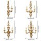 Luxurious Petal Wall Sconce Jade Decoration Lamp Bedside Hallway Lighting European Wall Lamp