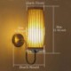 Creative Bamboo Wall Sconce Bedside Stairs Rural Lighting Waist Drum Design Wall Light