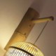 Creative Bamboo Hanging Wall Sconce Bedside Decorative Light Cage Design Wall Light