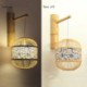 Creative Bamboo Hanging Wall Sconce Bedside Decorative Light Cage Design Wall Light