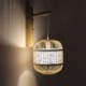 Creative Bamboo Hanging Wall Sconce Bedside Decorative Light Cage Design Wall Light