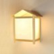 Creative House Wooden Sconce Bedside Hallway Lighting Modern Simple Wall Light