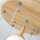 Nordic Glass Hanging Lamp For Dining Room Wooden Pendant Light