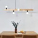 For Living Room Dinning Room Wooden Pendant Light Molecule Chandelier