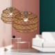 Creative Rattan Hanging Light With Foldable Lamphade Modern Pastoral Pendant Light