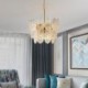 For Living Room Bedroom Modern Glass Pendant Light Decoration Bronze Gold Chandelier