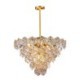 For Living Room Bedroom European Glass Pendant Light Modern Cone Shape Chandelier