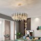 Luxury European Style Glass Chandelier Pendant Light For Villa Restaurant Living Bedroom