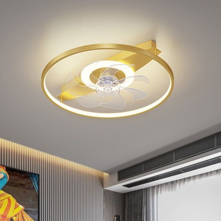 For Living Room, Modern LED Ceiling Fan With Light and Remote Control Ventilador Lamp