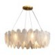 Feather Round Pendant Light Artistic Glass Chandelier