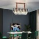 Creative Glass Leaf Chandelier European Iron Pendant Light