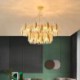Feather Round Pendant Light Artistic Glass Chandelier