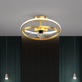 For Living Room, Modern Decor Led Ceiling Fan Light With Remote Control