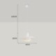 Dining Room White Aluminum Pendant Lighting Contemporary Chandelier Adjustable Hanging Light Fixture