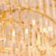 Gold Crystal Pendant Light 4 Tiers Living Room Ceiling Lighting x 7 Light