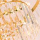 Gold Crystal Pendant Light 5 Tiers Living Room Ceiling Lighting x 7 Light