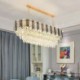 Luxury Oval Hanging Light For Villa Hotel Living Room Modern Crystal Pendant Light
