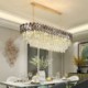 Luxury Oval Ceiling Light with European Crystals for Villa Hotel Living Room