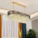 Luxury Oval Ceiling Light with European Crystals for Villa Hotel Living Room