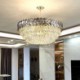 Gold Ceiling Light Fixture for Living Room Hotel Lobby Crystal Pendant Light