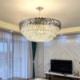 Gold Ceiling Light Fixture for Living Room Hotel Lobby Crystal Pendant Light