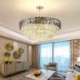 Gold Ceiling Light Fixture for Living Room Hotel Lobby Crystal Pendant Light