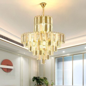 Contemporary Ceiling Light Fixtures for Living Room Hotel Modern Crystal Pendant Light