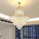 Elegant Crystal Round Pendant Lighting Fixture for Living Room Hotel