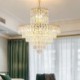 Elegant Crystal Round Pendant Lighting Fixture for Living Room Hotel
