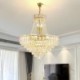 For Living Room Hotel Modern Crystal Pendant Light Round Ceiling Lighting Fixture