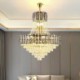 For Living Room Hotel Modern Crystal Pendant Light Round Ceiling Lighting Fixture