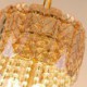 For Living Room Hotel Modern Crystal Pendant Light Round Ceiling Lighting Fixture