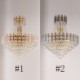6/9 Light Modern Crystal Pendant Light Round Ceiling Lighting Fixture for Hotel