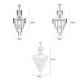 For Living Room Bedroom European Crystal Pendant Light Conical Hanging Lamp