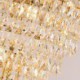 For Living Room Bedroom European Crystal Pendant Light Conical Hanging Lamp