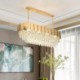 Luxury Oval Ceiling Light Crystal Pendant Light for Villa Hotel Living Room