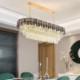 Luxury Oval Hanging Light K9 Crystal Pendant Light for Villa Hotel Living Room