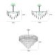 Ceiling Lighting Fixture with Modern Crystal Pendant Light for Living Room Hotel Bedroom