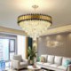 Round Crystal Pendant Light Luxury Crystal Pendant Light Round Ceiling Lighting for Living Room Hotel