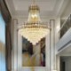 Hanging Light for Living Room Hotel Modern Gold Crystal Pendant Lighting