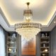 Hanging Light for Living Room Hotel Modern Gold Crystal Pendant Lighting