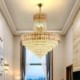 Hanging Light for Living Room Hotel Modern Gold Crystal Pendant Lighting