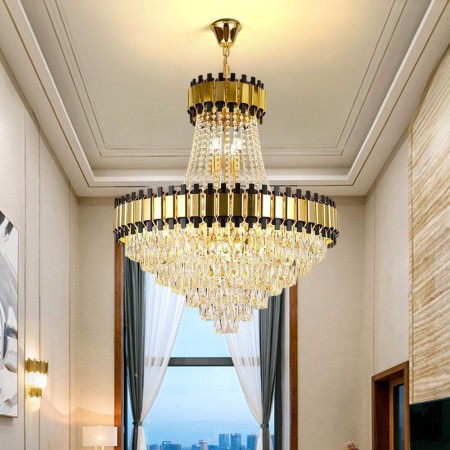 Ceiling Light with Modern Crystal Pendant Light for Living Room Hotel Dining Room