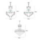 Ceiling Light with Modern Crystal Pendant Light for Living Room Hotel Dining Room