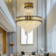 Ceiling Light with Modern Crystal Pendant Light for Living Room Hotel Dining Room