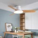 Bedroom LED Inverter Ceiling Fan With Light Remote Control Ventilador Wooden Ceiling Fans