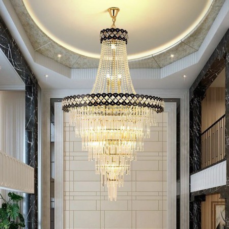 Crystal Ceiling Light Fixture For Living Room Hotel Luxurious Pendant Light