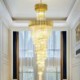 Ceiling Light Fixture Livingroom Hotel Lobby Modern K9 Crystal Pendant Lamp