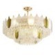 Living Room Hotel Luxurious Leaf Pendant Light Crystal Ceiling Light Fixture