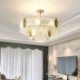 Living Room Hotel Luxurious Leaf Pendant Light Crystal Ceiling Light Fixture
